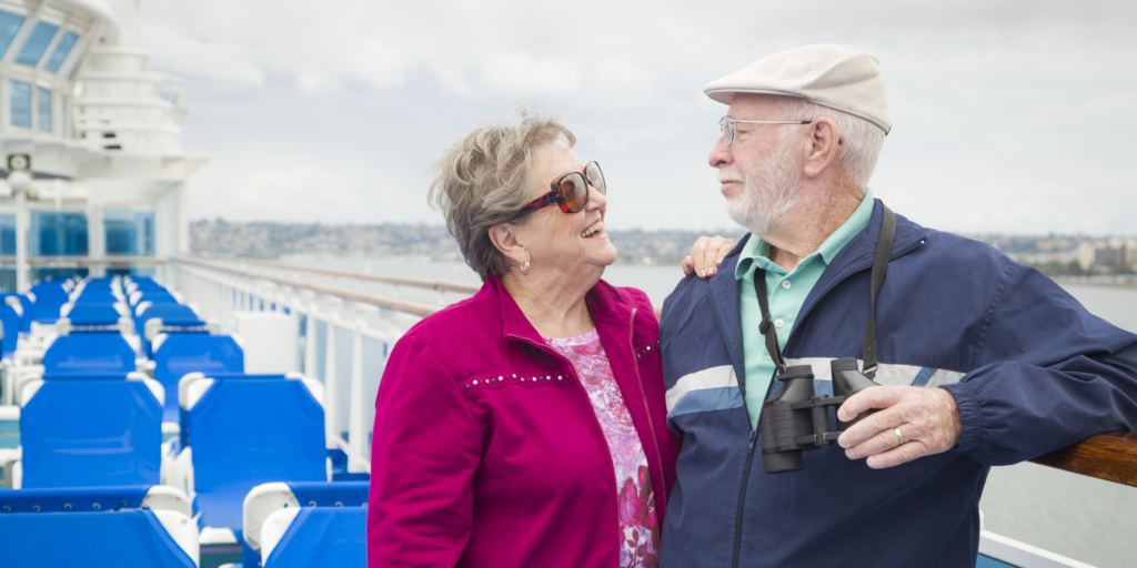 senior couple on cruise
