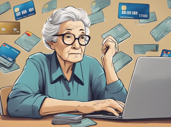 senior with credit card